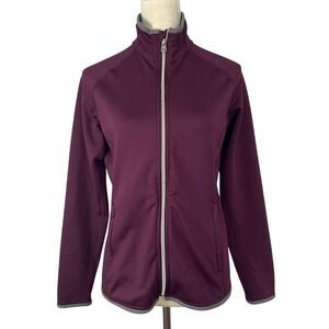 Gander Mtn. Full Zip Jacket Athletic Lightweight Purple Gray Trim Women Small‎